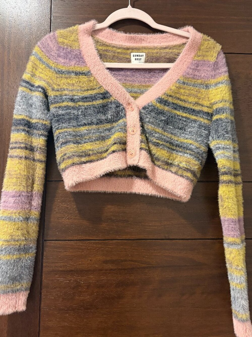 Aritzia fuzzy cardigan, size S